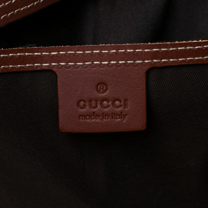 Gucci GG Plus Monogram Web Stripe Large Carry On Duffle Tan 6 of 18