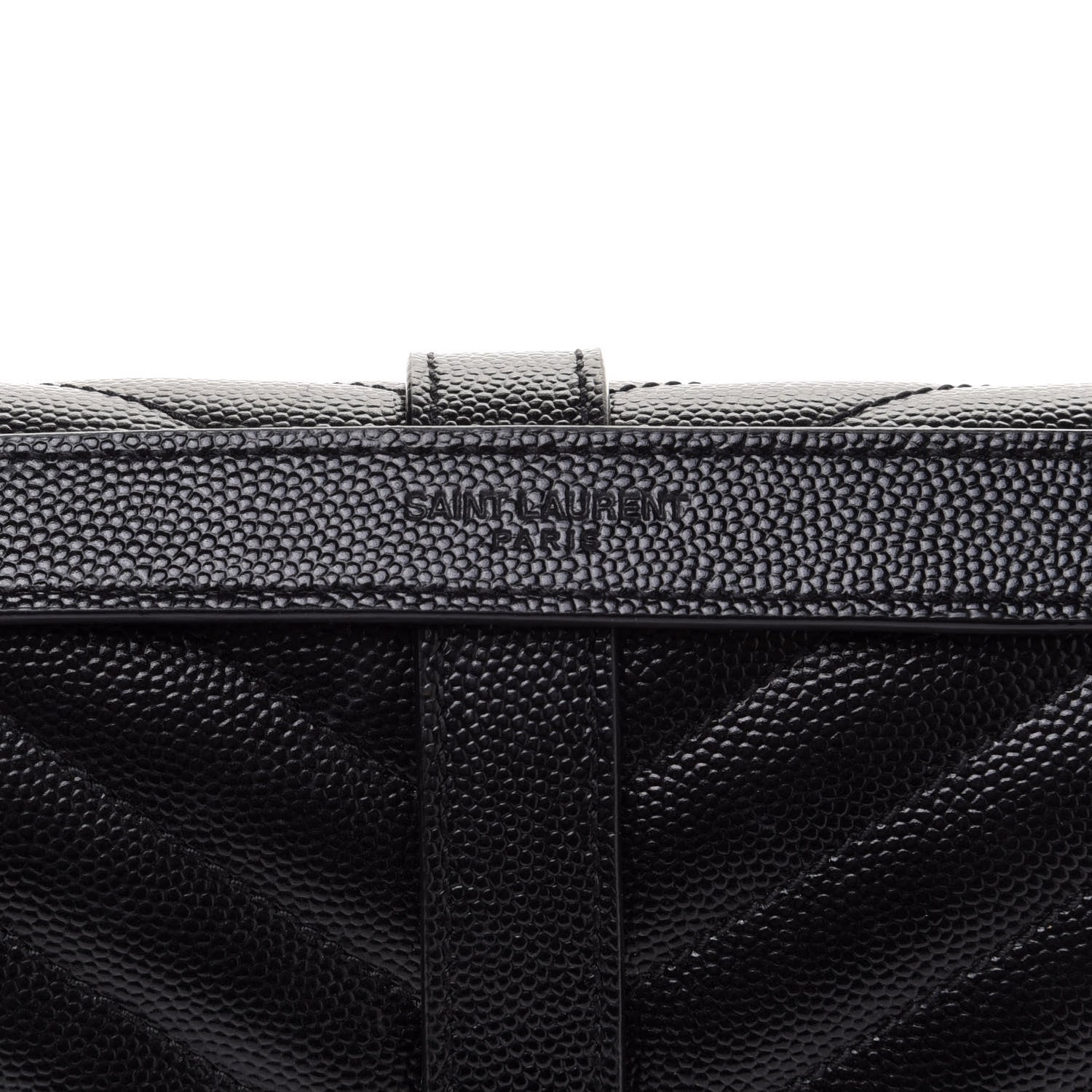 Saint Laurent Grain De Poudre Textured Mixed Matelasse Large Triquilt Monogram Satchel Black 9 of 13