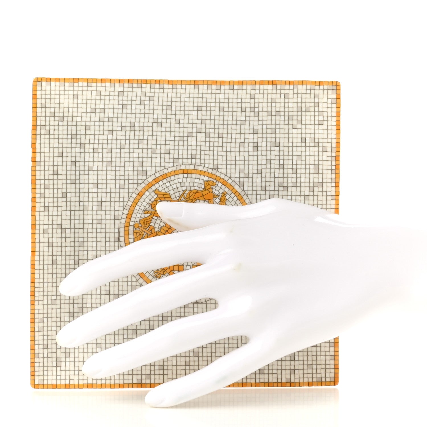 Hermes Porcelain Mosaique au 24 Square Plate 2 of 7