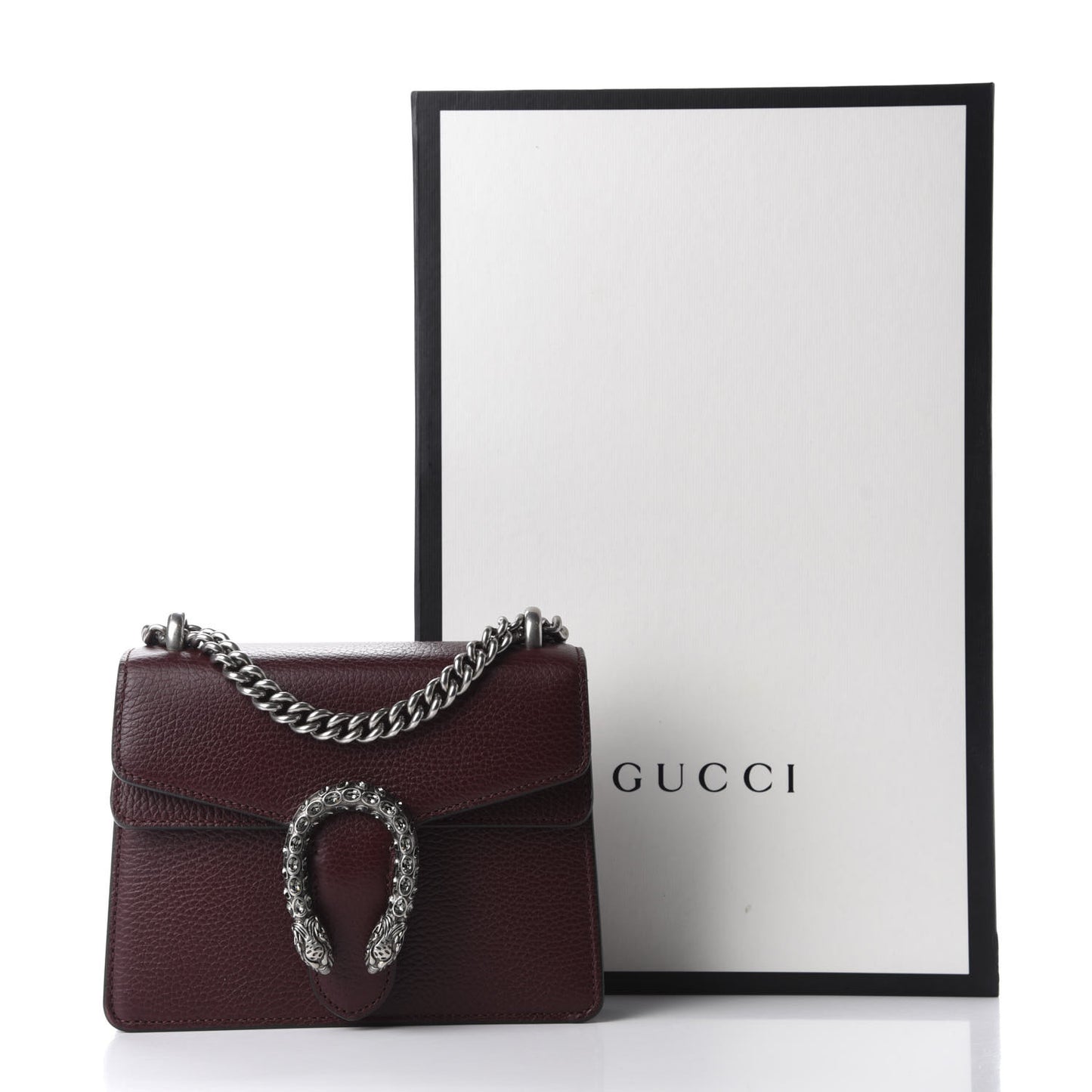 Dollar Calfskin Crystal Mini Dionysus Shoulder Bag Vintage Bordeaux