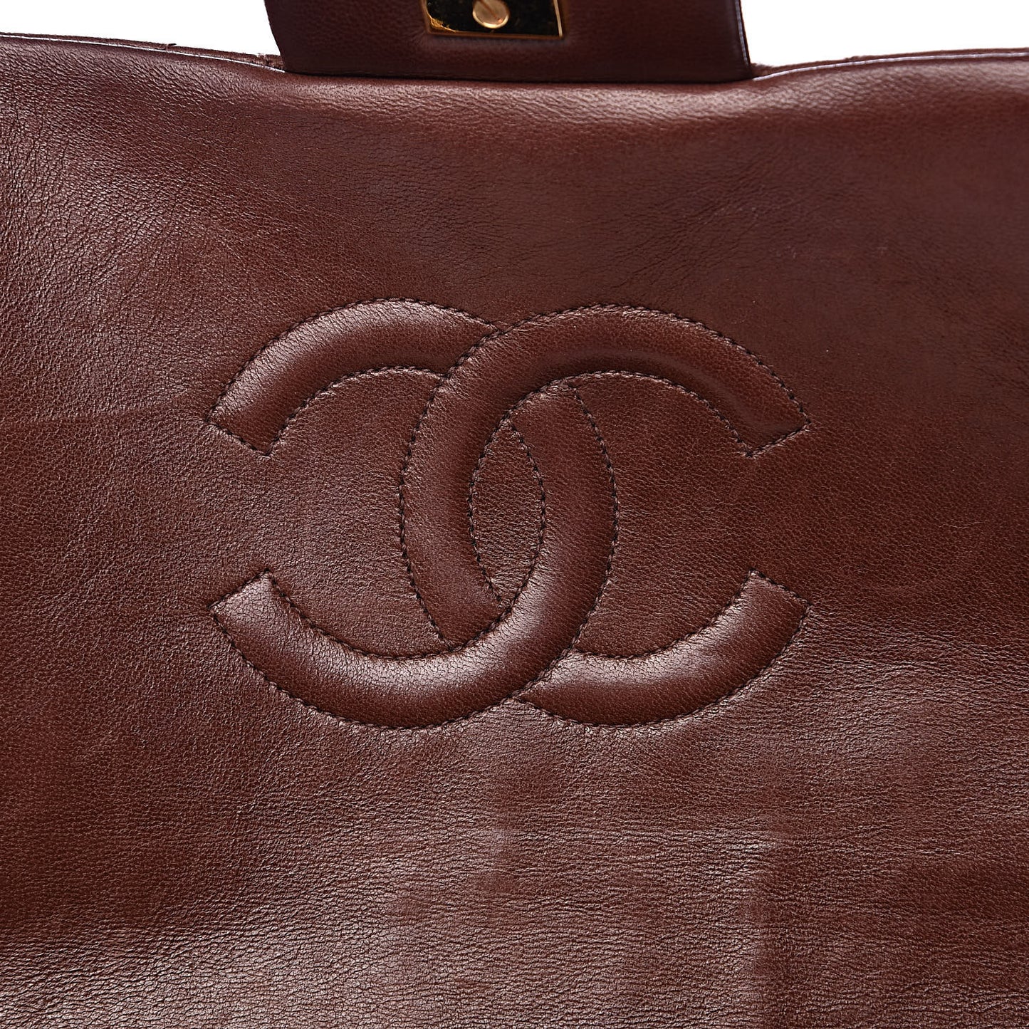 Lambskin Quilted Backpack Brown