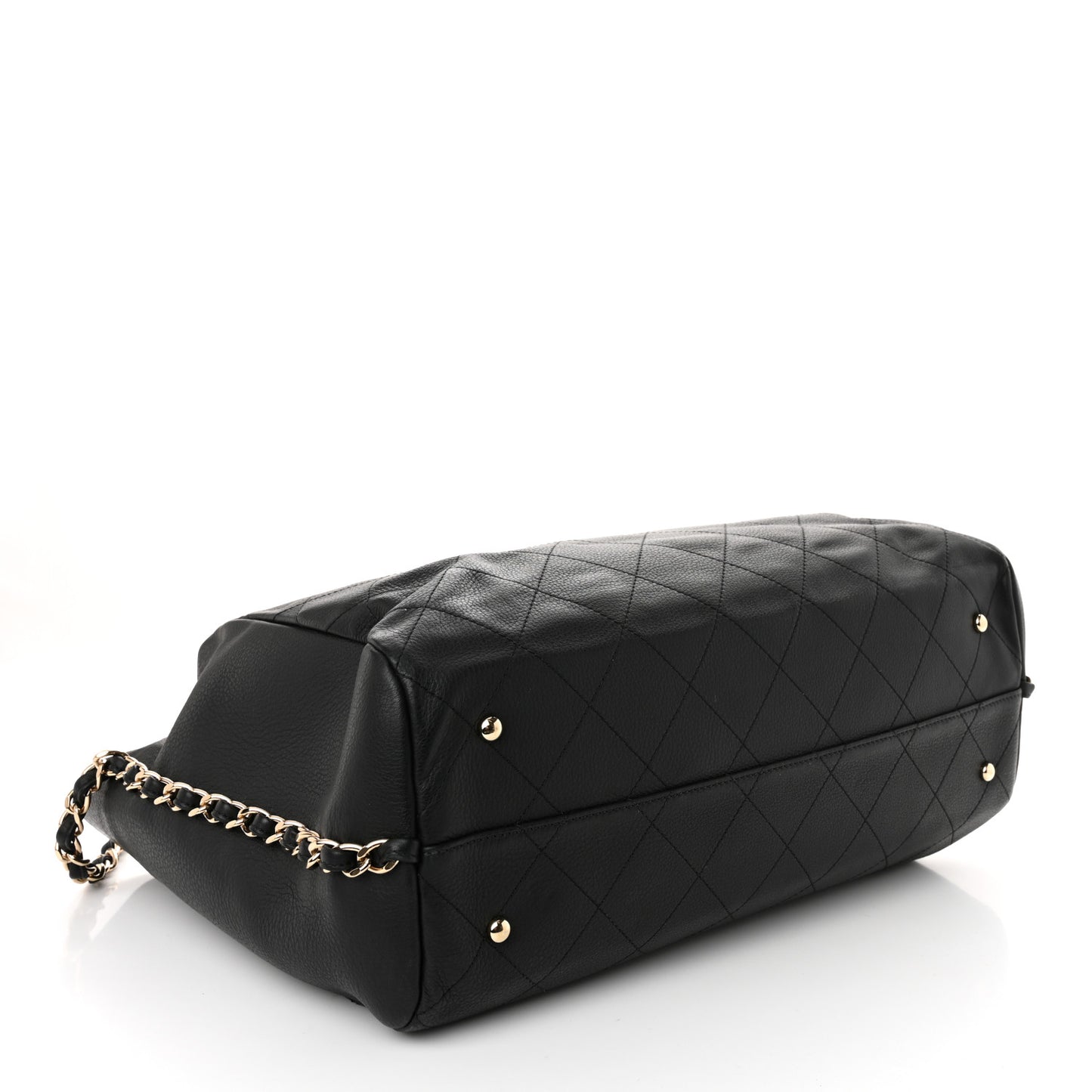 Bullskin Stitched Large Shopping Bag Black