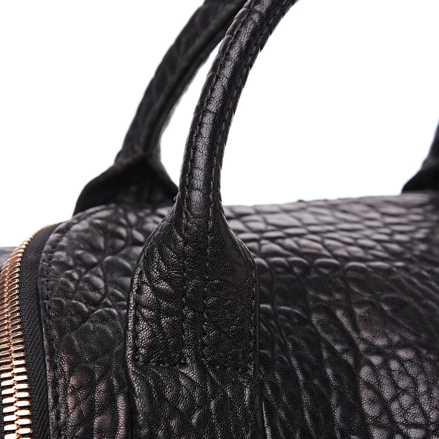 Pebbled Lambskin Rockie Black Rose Gold Hardware