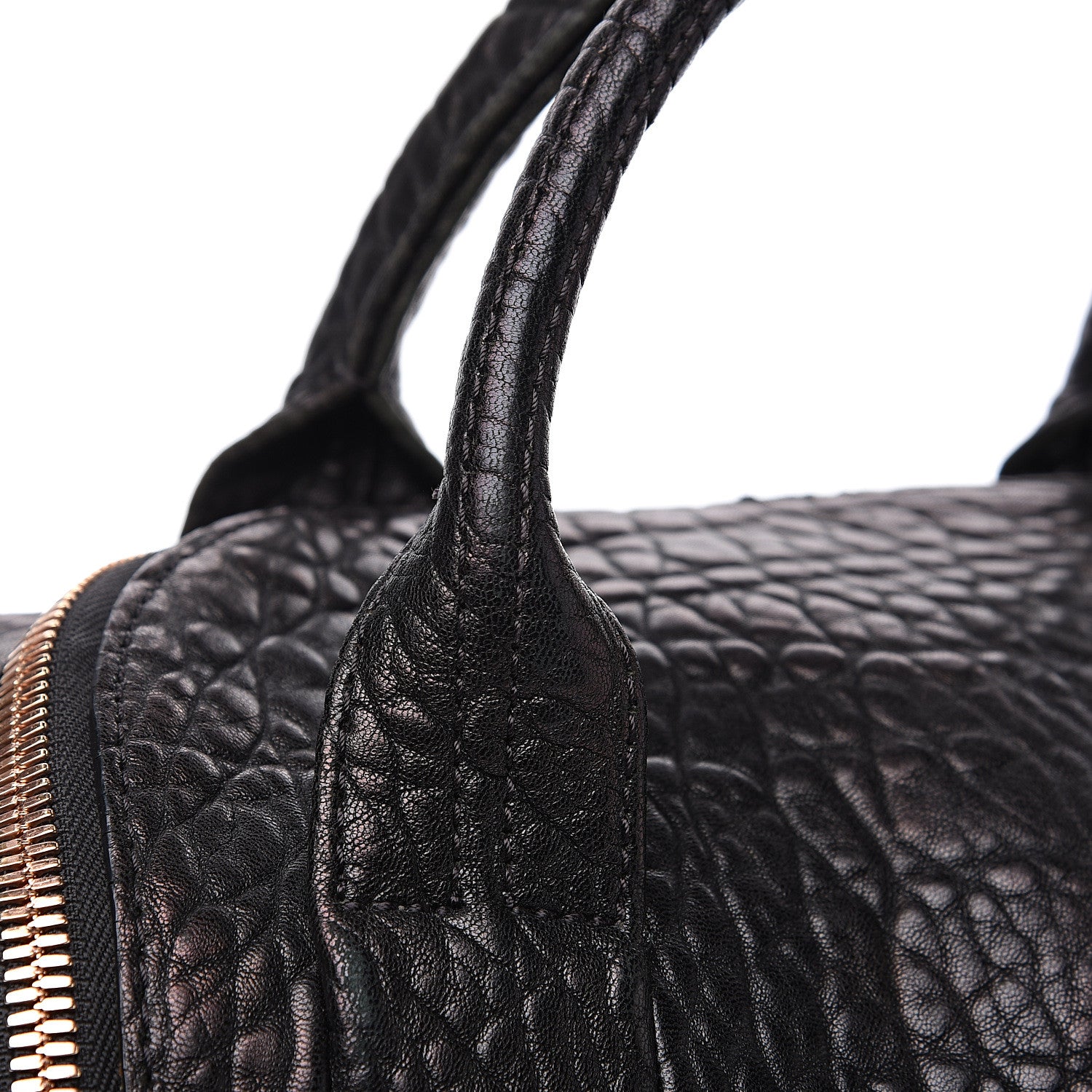 Alexander Wang Pebbled Lambskin Rockie Black Rose Gold Hardware 6 of 16