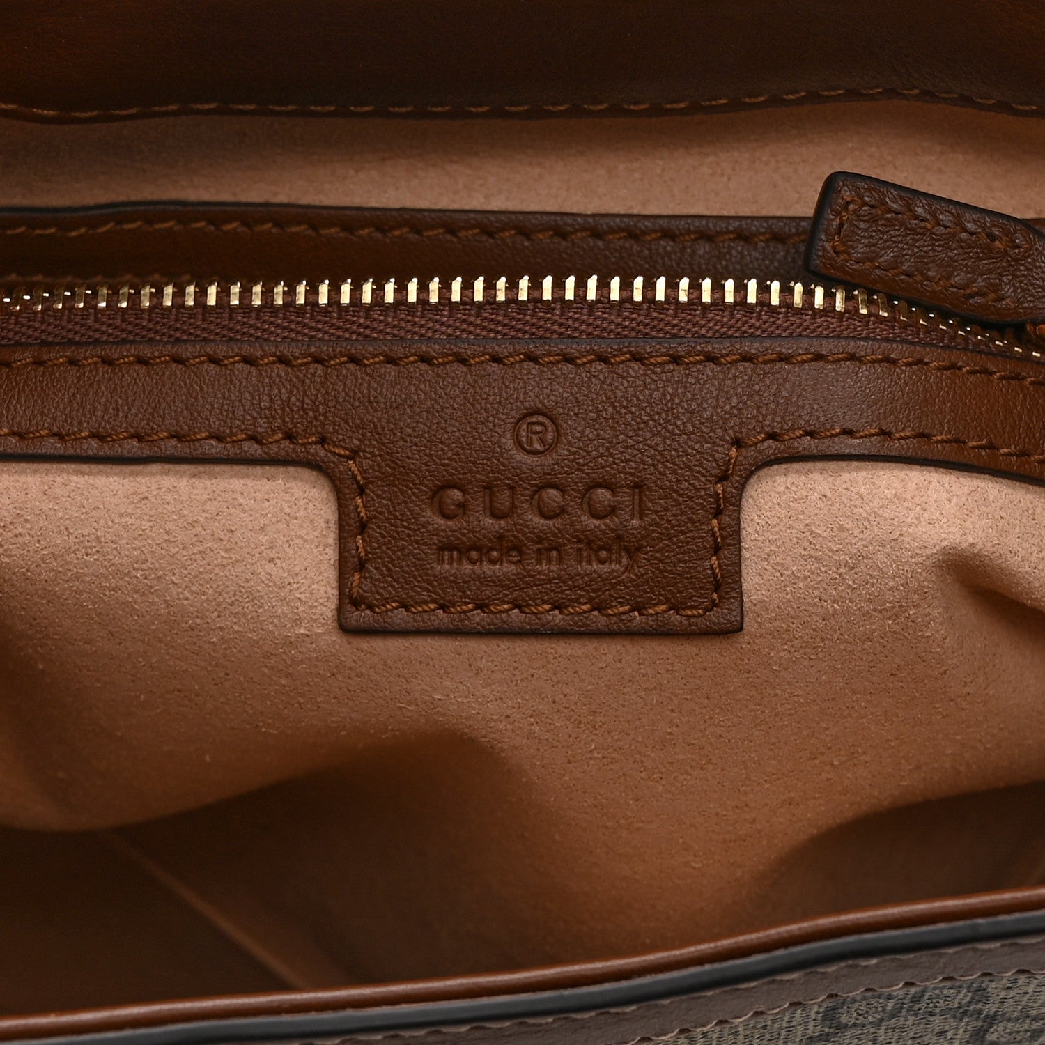 Gucci GG Supreme Monogram Medium Padlock Shoulder Bag Beige Ebony Brown Sugar 6 of 10