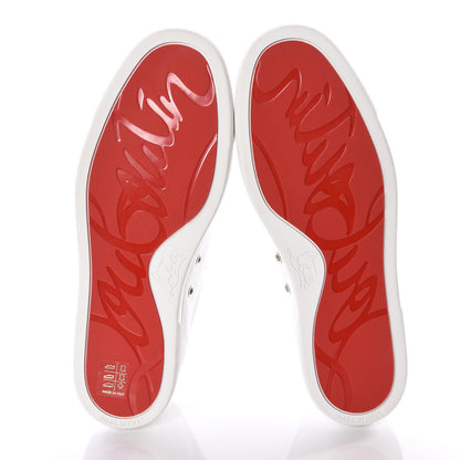Christian Louboutin Calfskin Kiddo Donna Flat Sneakers 39.5 Bianco 5 of 9