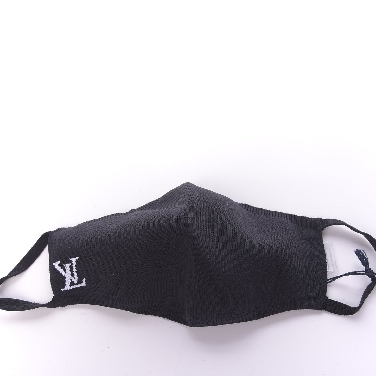 LV Initials Knit Face Mask Black