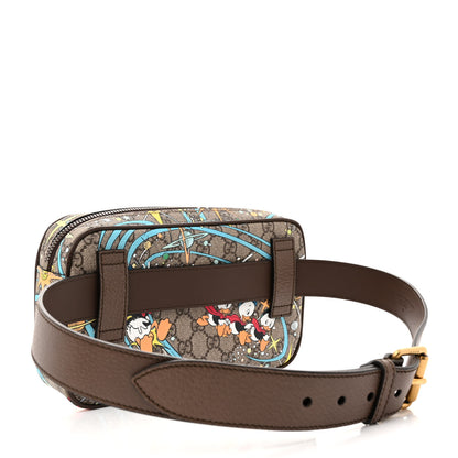 Gucci X DISNEY GG Supreme Monogram Donald Duck Small Interlocking G Belt Bag 90 36 Beige Multicolor New Acero 3 of 12