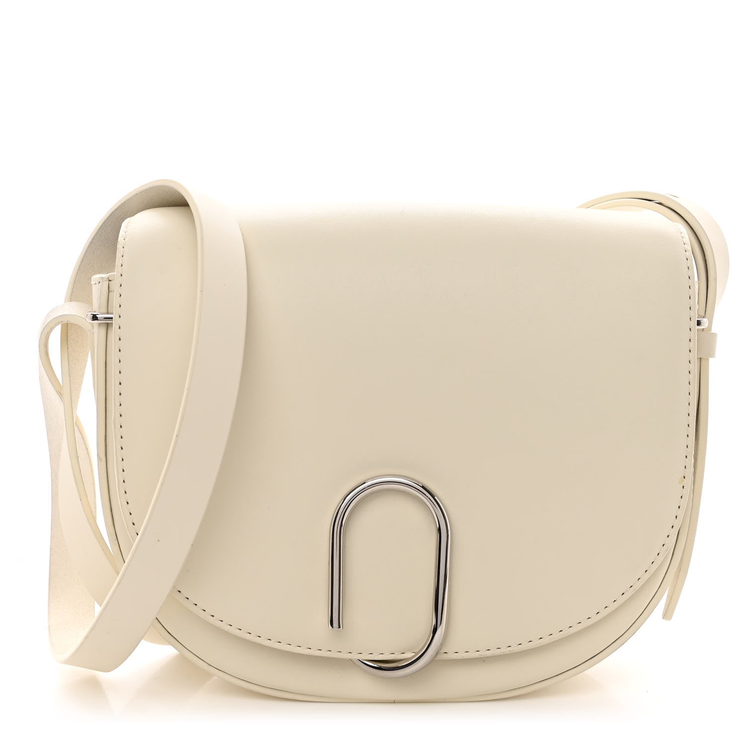 3.1 Phillip Lim Calfskin Alix Saddle Crossbody Bag Off White 1 of 13