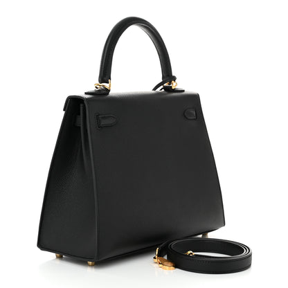 Hermes Epsom Kelly Sellier 25 Black 3 of 11