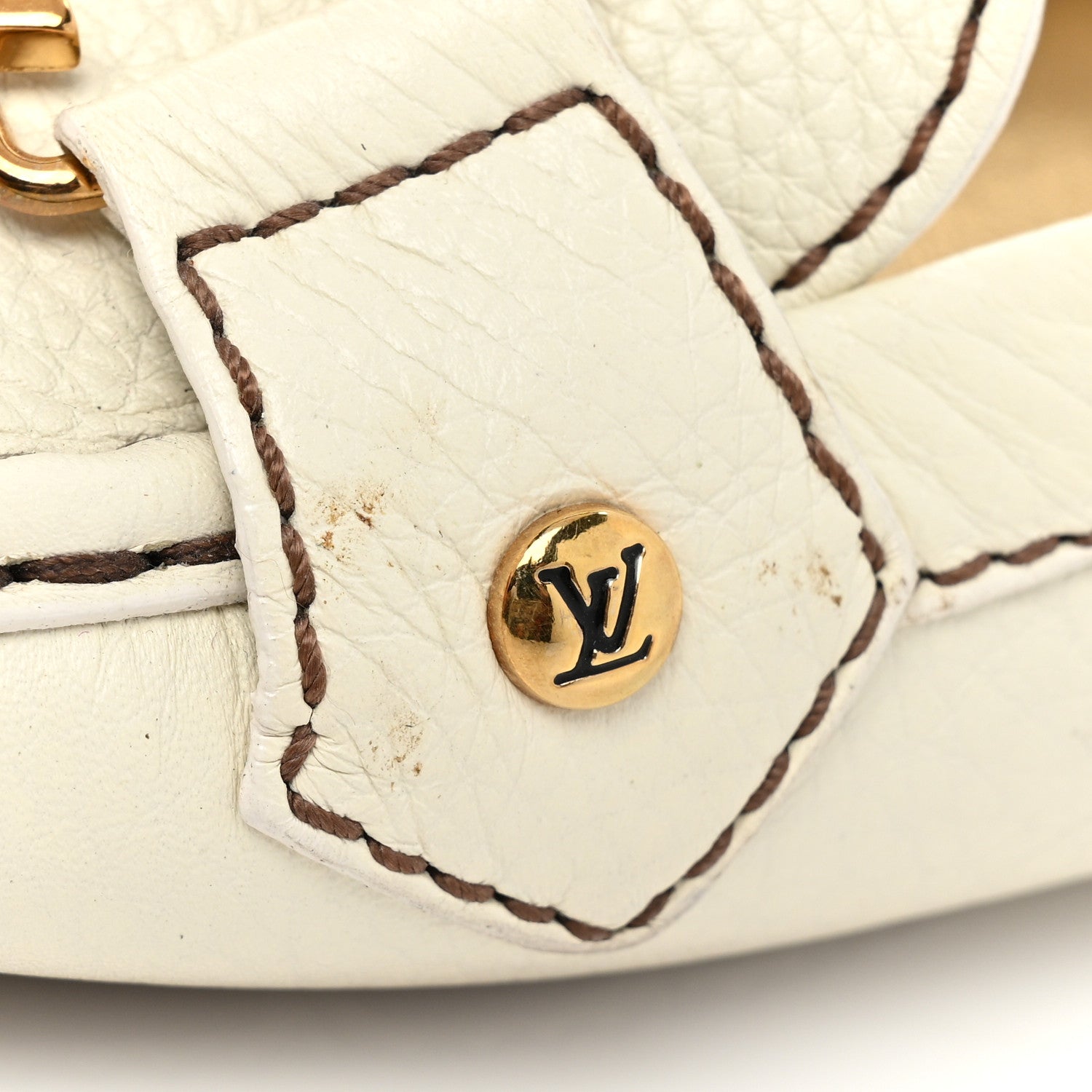 Louis Vuitton Calfskin Mens Monte Carlo Car Shoe Moccasin Loafers 36.5 White 14 of 17