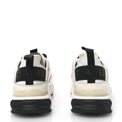 Chanel Velvet Calfskin Mixed Fibers CC Sneakers 39 Ivory Black 5 of 8