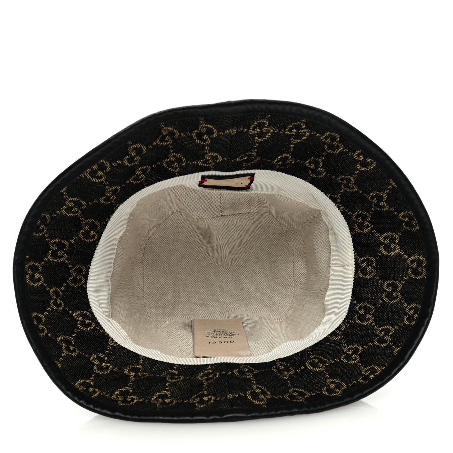 Jacquard Denim GG Monogram Oscar Bucket Hat M Black Ivory