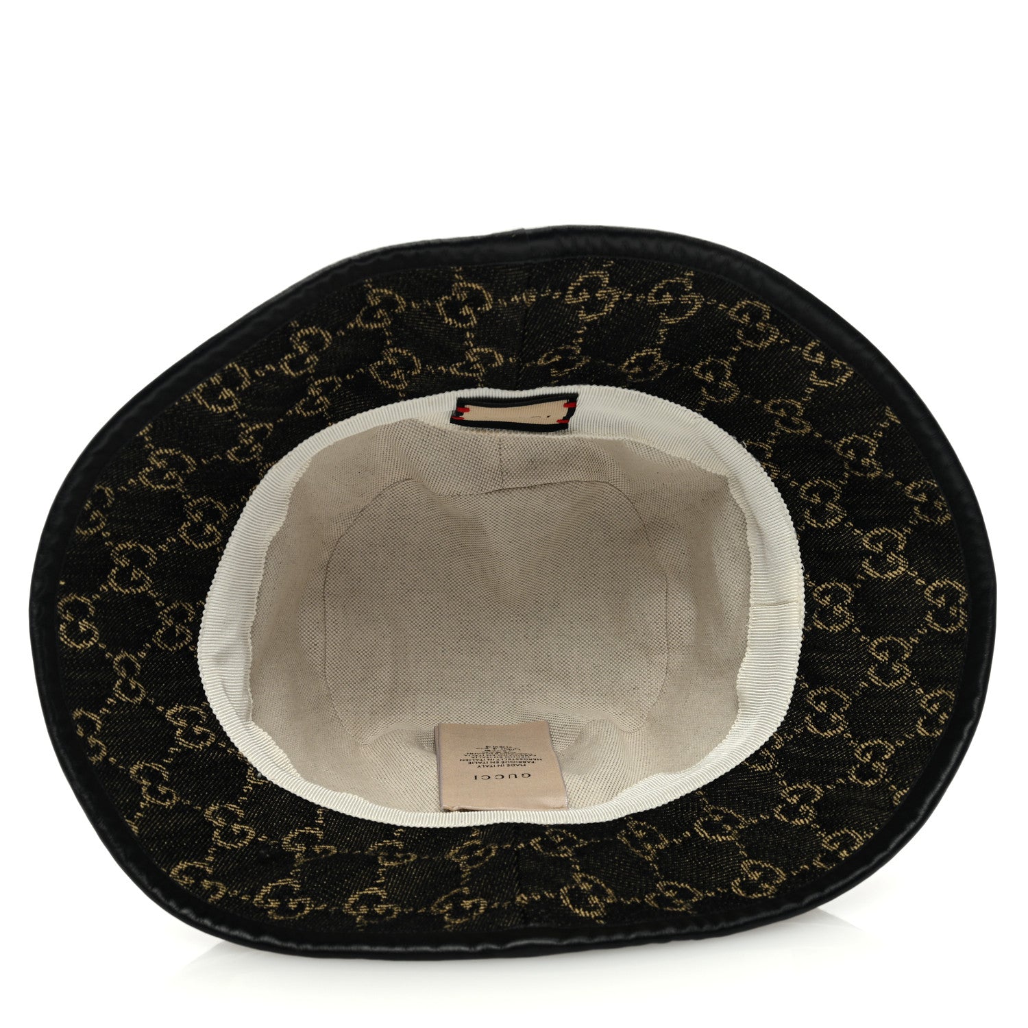 Gucci Jacquard Denim GG Monogram Oscar Bucket Hat M Black Ivory 6 of 7