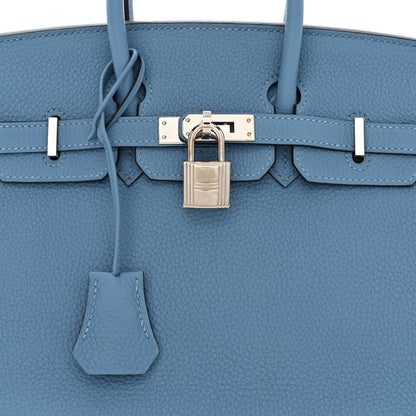 Hermes Togo Birkin 25 Azur 8 of 12