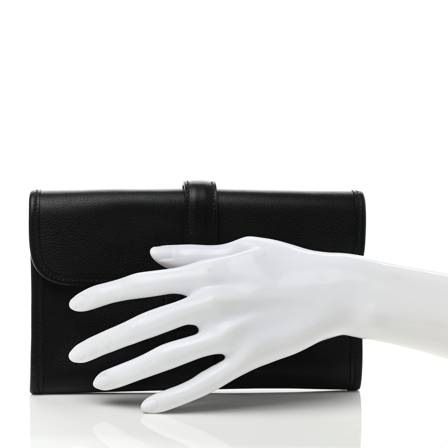 Hermes Evergrain Jige Duo Clutch Black 2 of 7