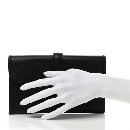 Hermes Evergrain Jige Duo Clutch Black 2 of 7