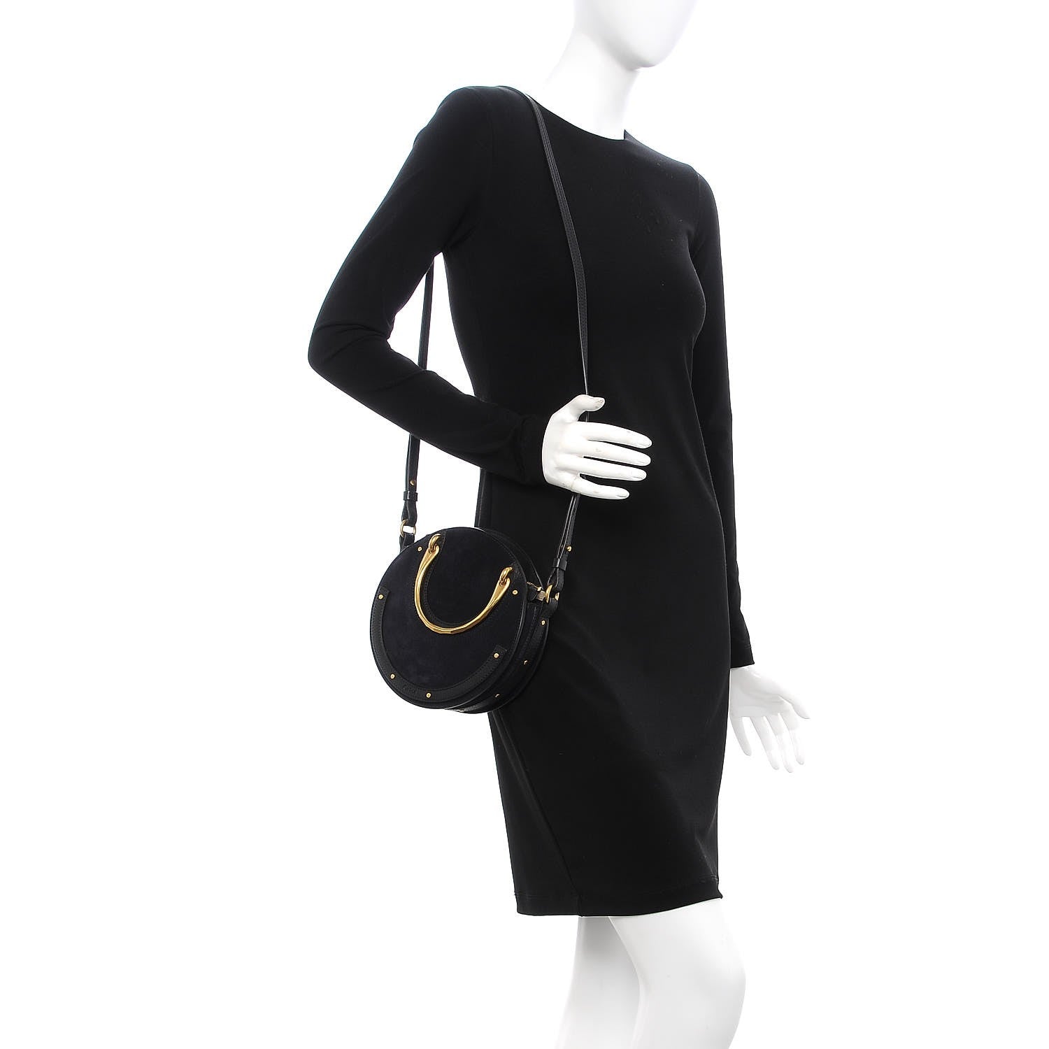 Chloe Calfskin Suede Small Pixie Bag Full Blue 2 of 8
