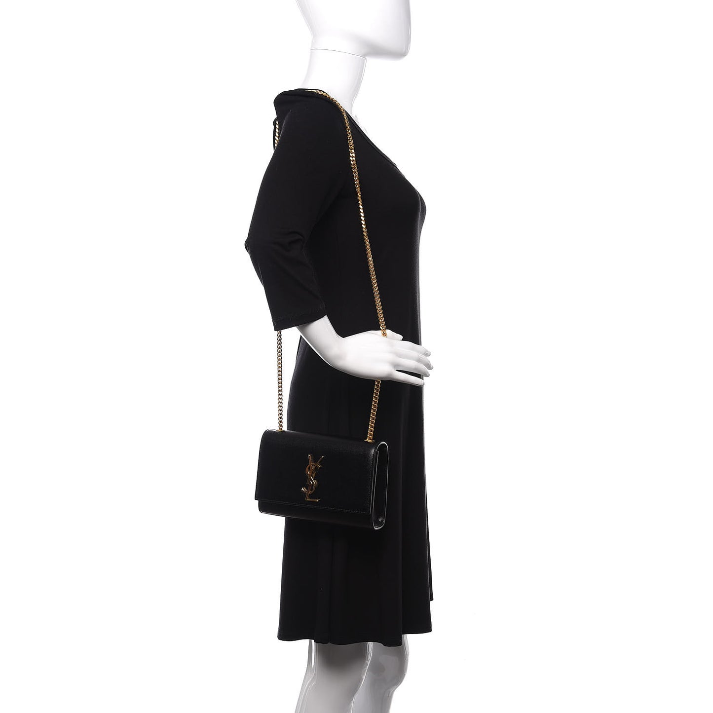 Grain De Poudre Small Monogram Kate Satchel Black