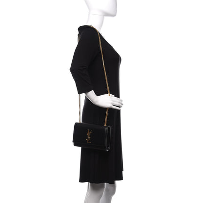 Saint Laurent Grain De Poudre Small Monogram Kate Satchel Black 2 of 9