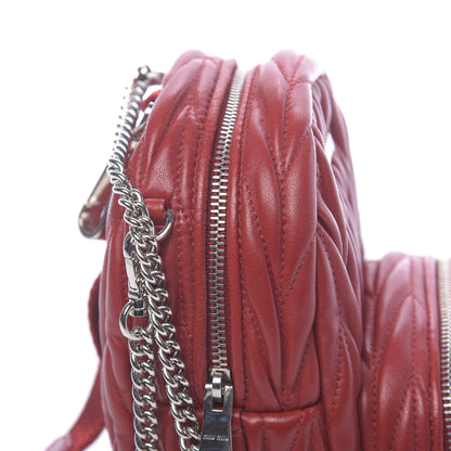 Miu Miu Nappa Matelasse Lux Mini Backpack Rosso 13 of 15