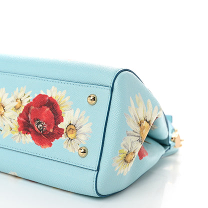 Dolce & Gabbana Dauphine St.Giap Papaveri Print Medium Miss Sicily Satchel Celeste 9 of 9