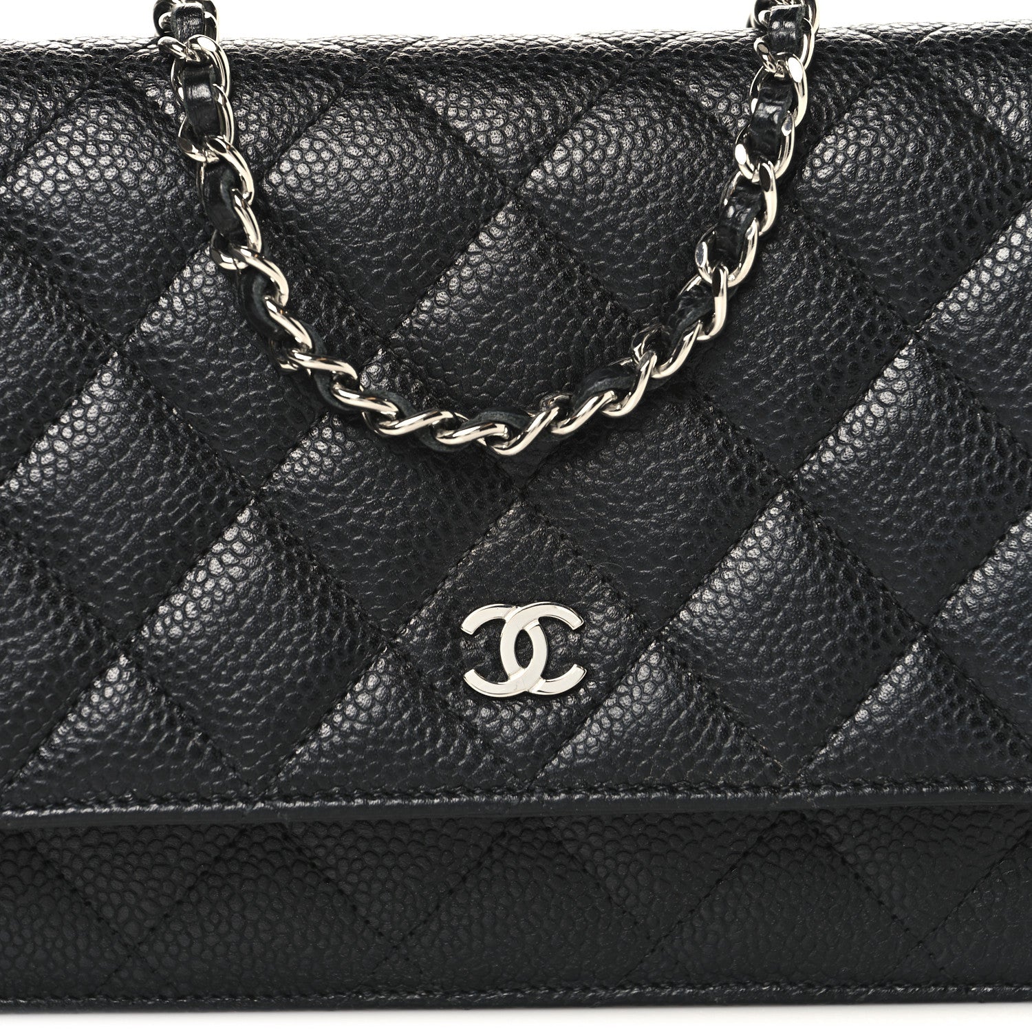 Chanel Caviar Quilted Wallet on Chain WOC Black 9 of 12