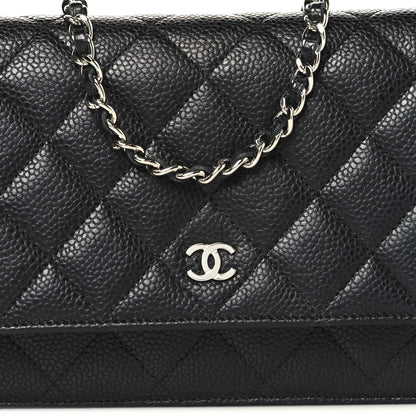 Chanel Caviar Quilted Wallet on Chain WOC Black 9 of 12