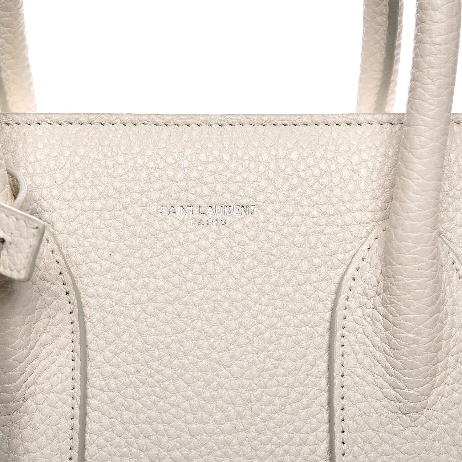 Saint Laurent Grained Calfskin Small Sac De Jour Dove White 9 of 20