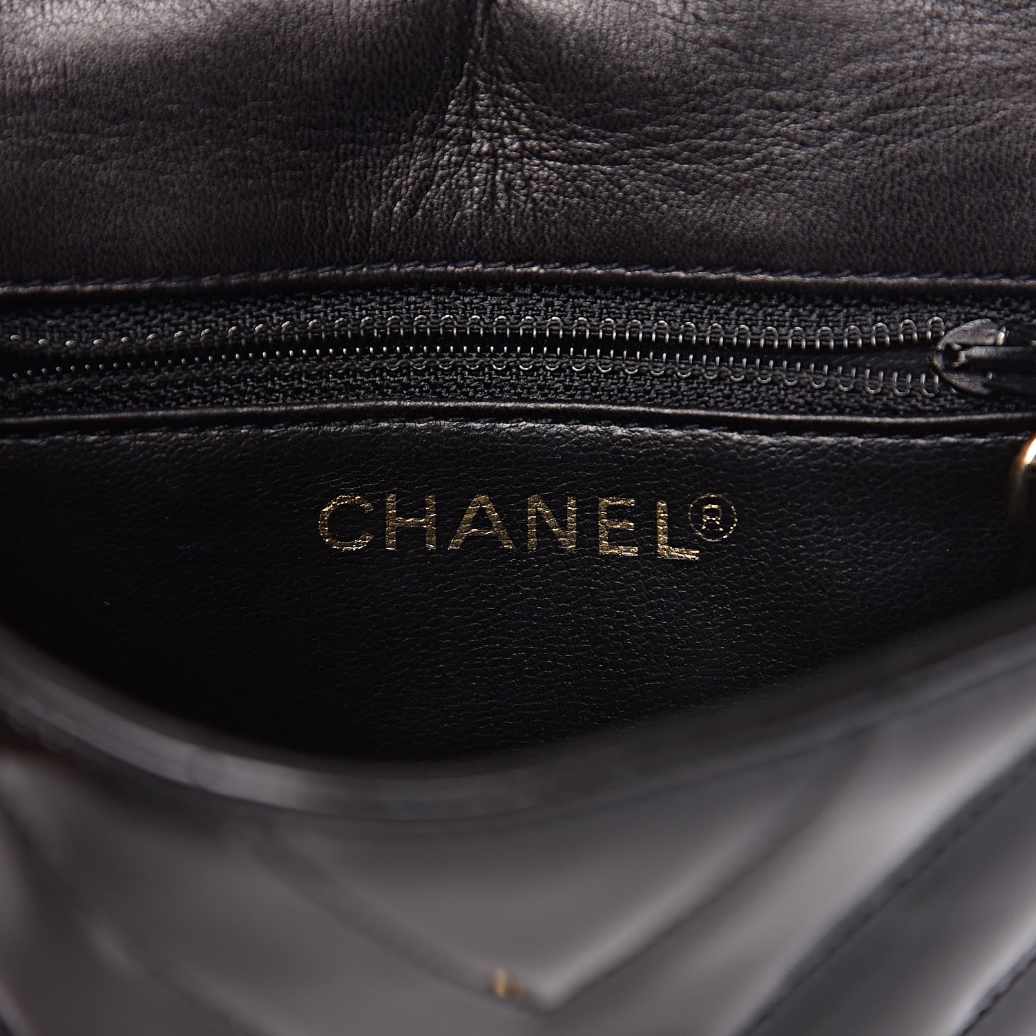 Chanel Patent Chevron Quilted Belt Bag 70 28 Black 6 of 12