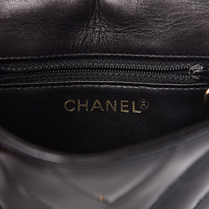 Chanel Patent Chevron Quilted Belt Bag 70 28 Black 6 of 12