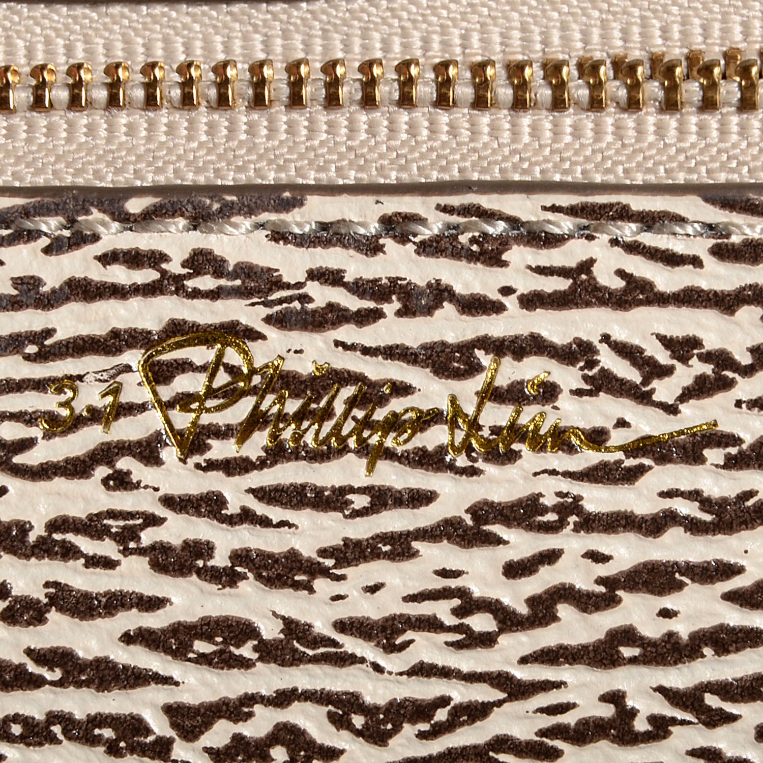 3.1 Phillip Lim 3.1 Shark Embossed Leather Medium Pashli Satchel Antique White Military 6 of 10