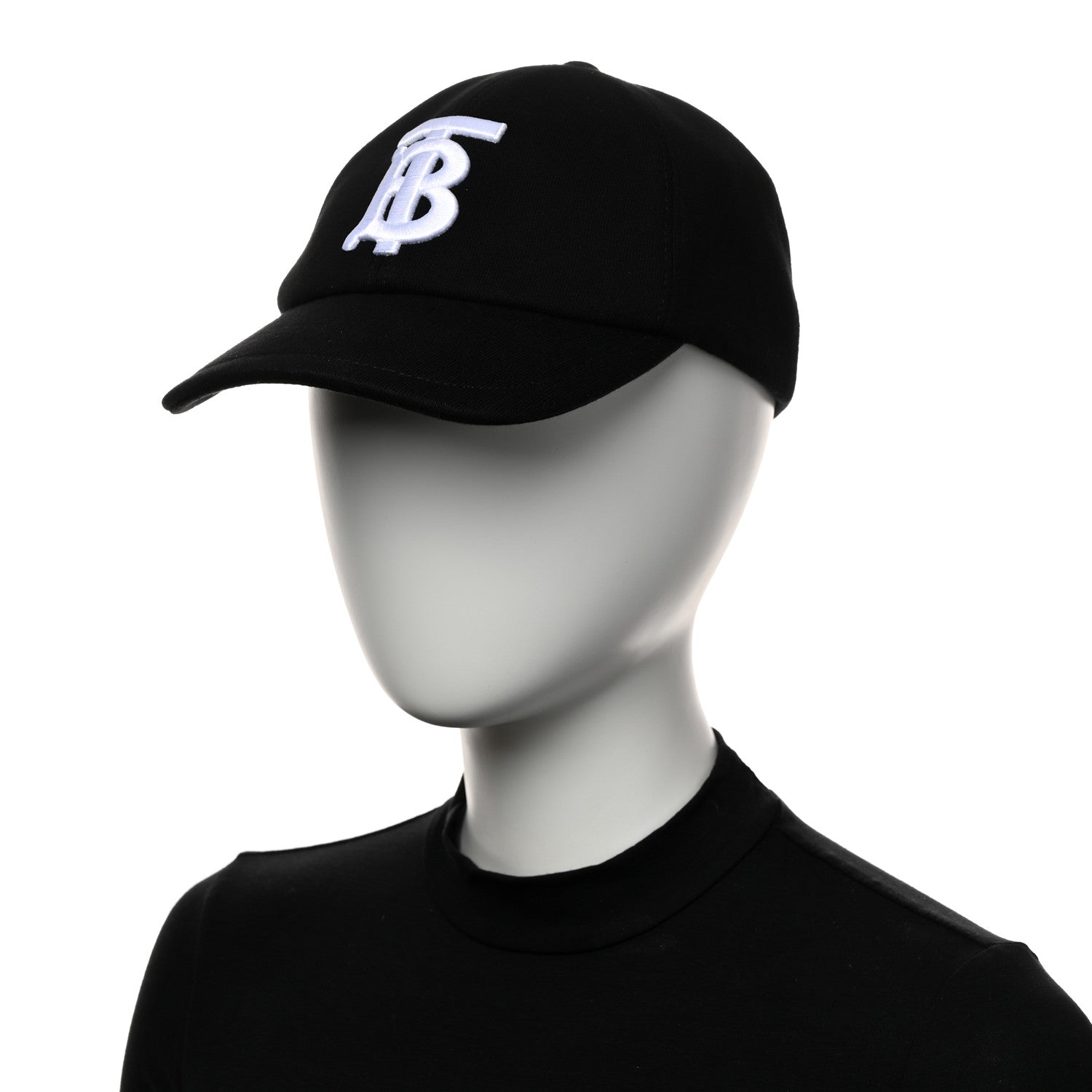 Burberry Cotton Twil TB Monogram Baseball Hat M Black 2 of 10
