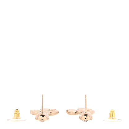 Chanel Crystal CC Drop Earrings Gold 3 of 5