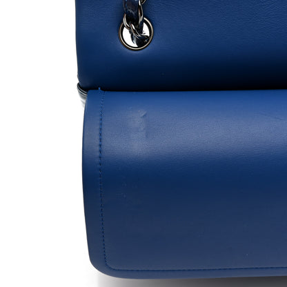Chanel Patent Calfskin Quilted Jumbo Double Flap Blue 12 of 12