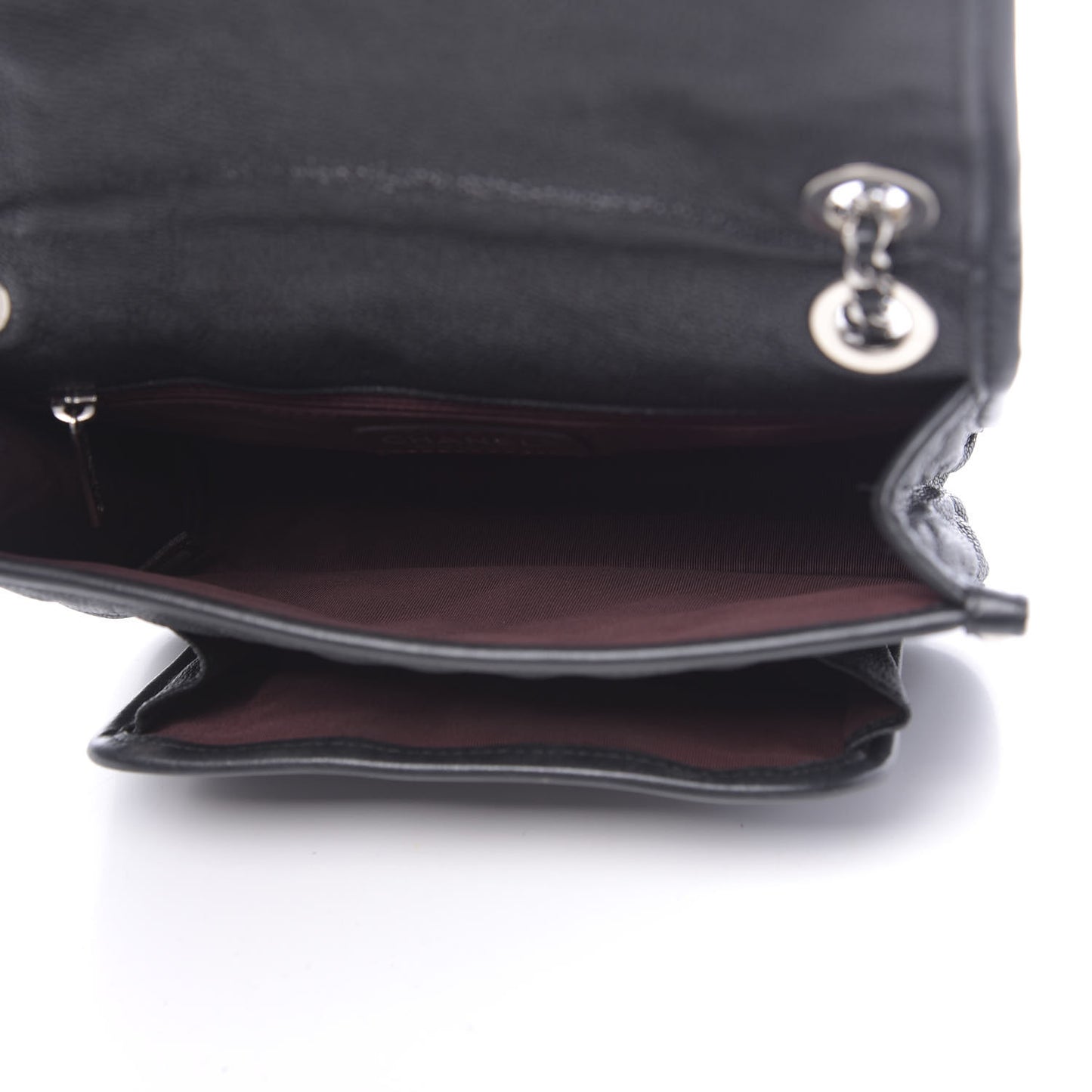 Caviar Quilted Mini French Riviera Flap Black