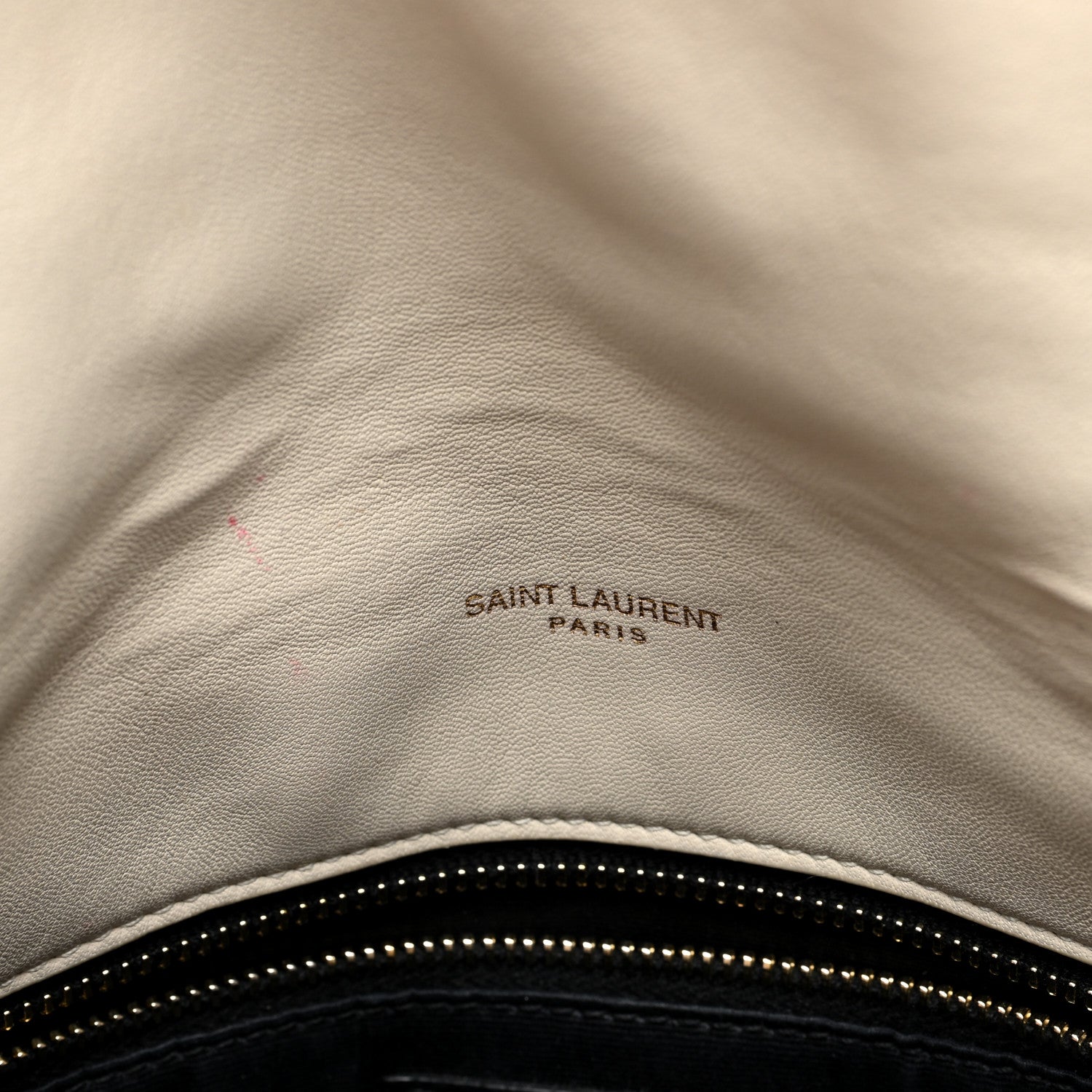 Saint Laurent Lambskin Quilted Small Loulou Puffer Monogram Chain Satchel Blanc Vintage 7 of 11