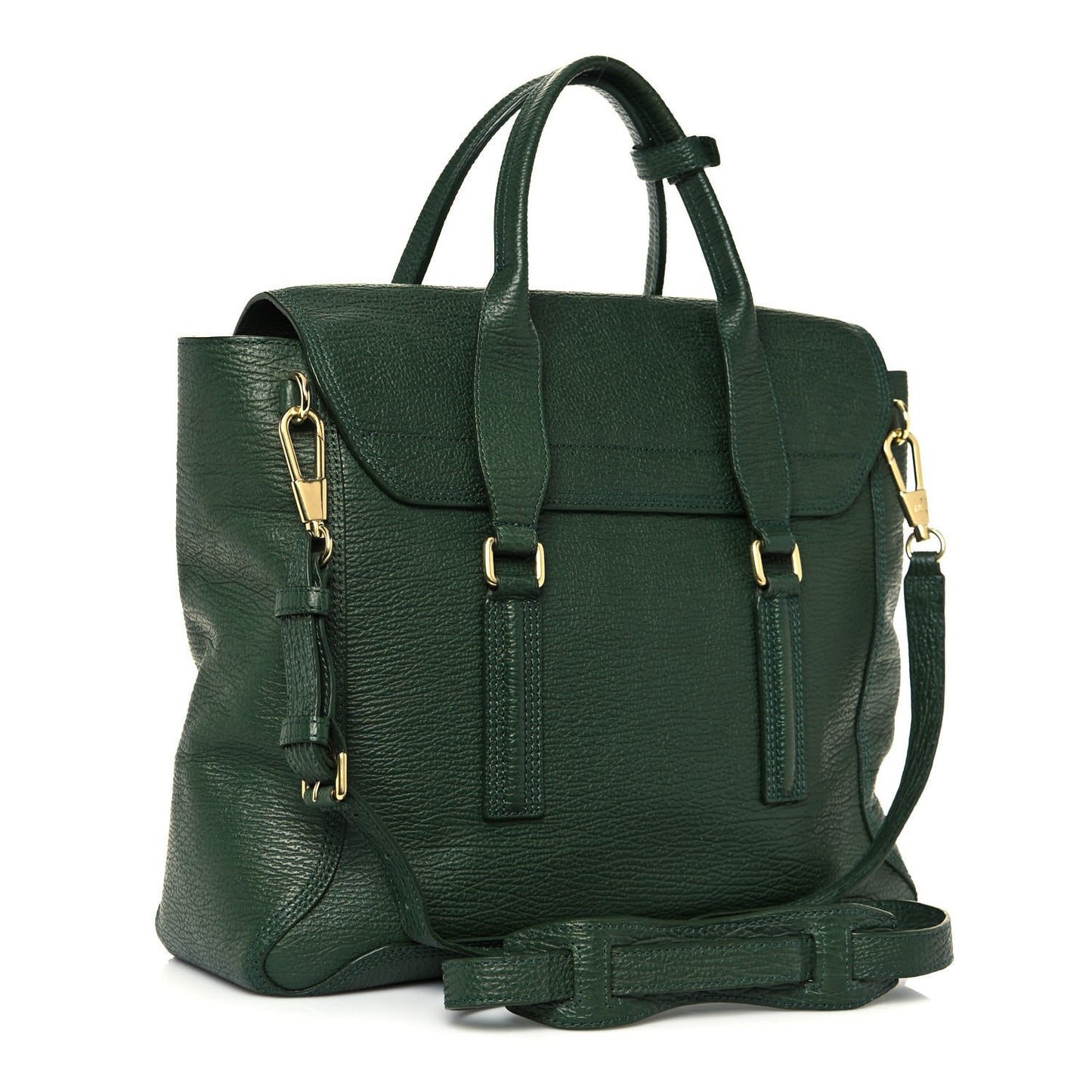 Textured Calfskin Large Pashli Satchel Jade