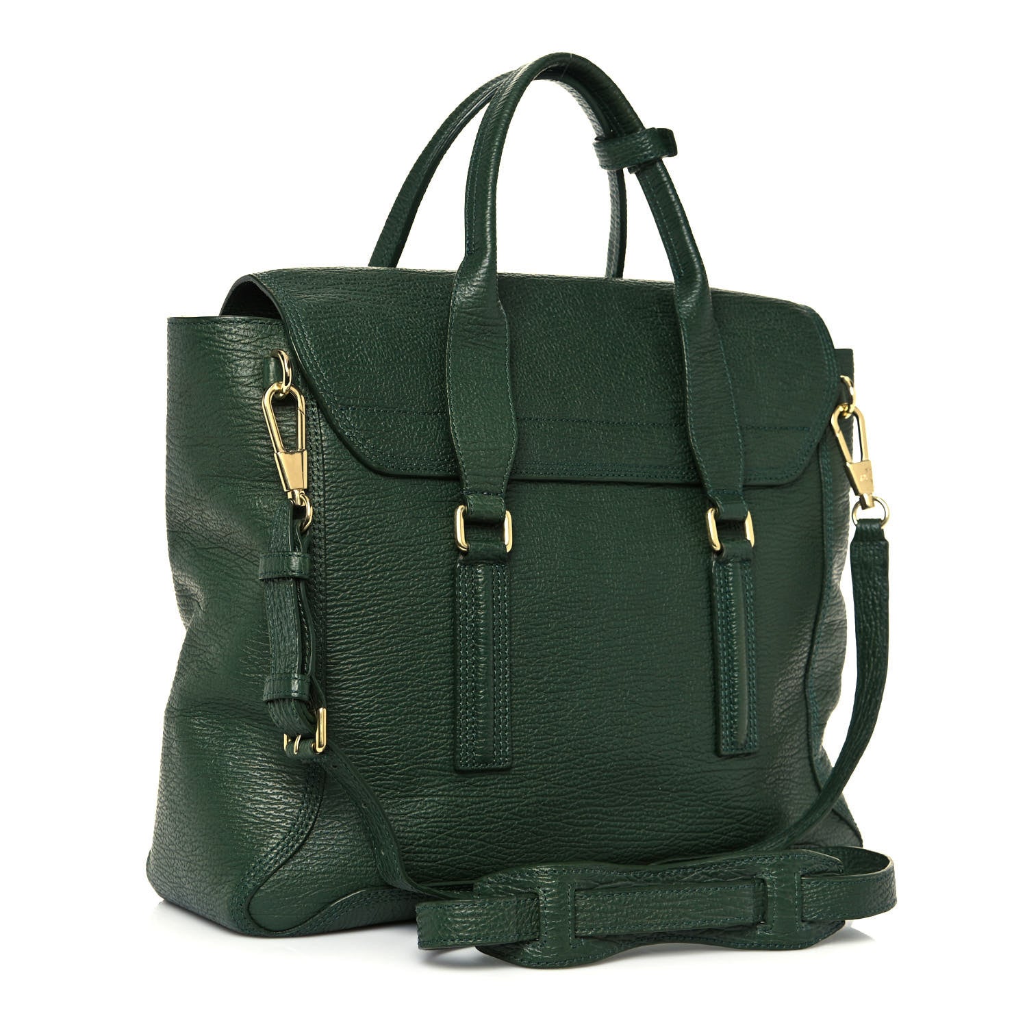3.1 Phillip Lim Textured Calfskin Large Pashli Satchel Jade 3 of 15