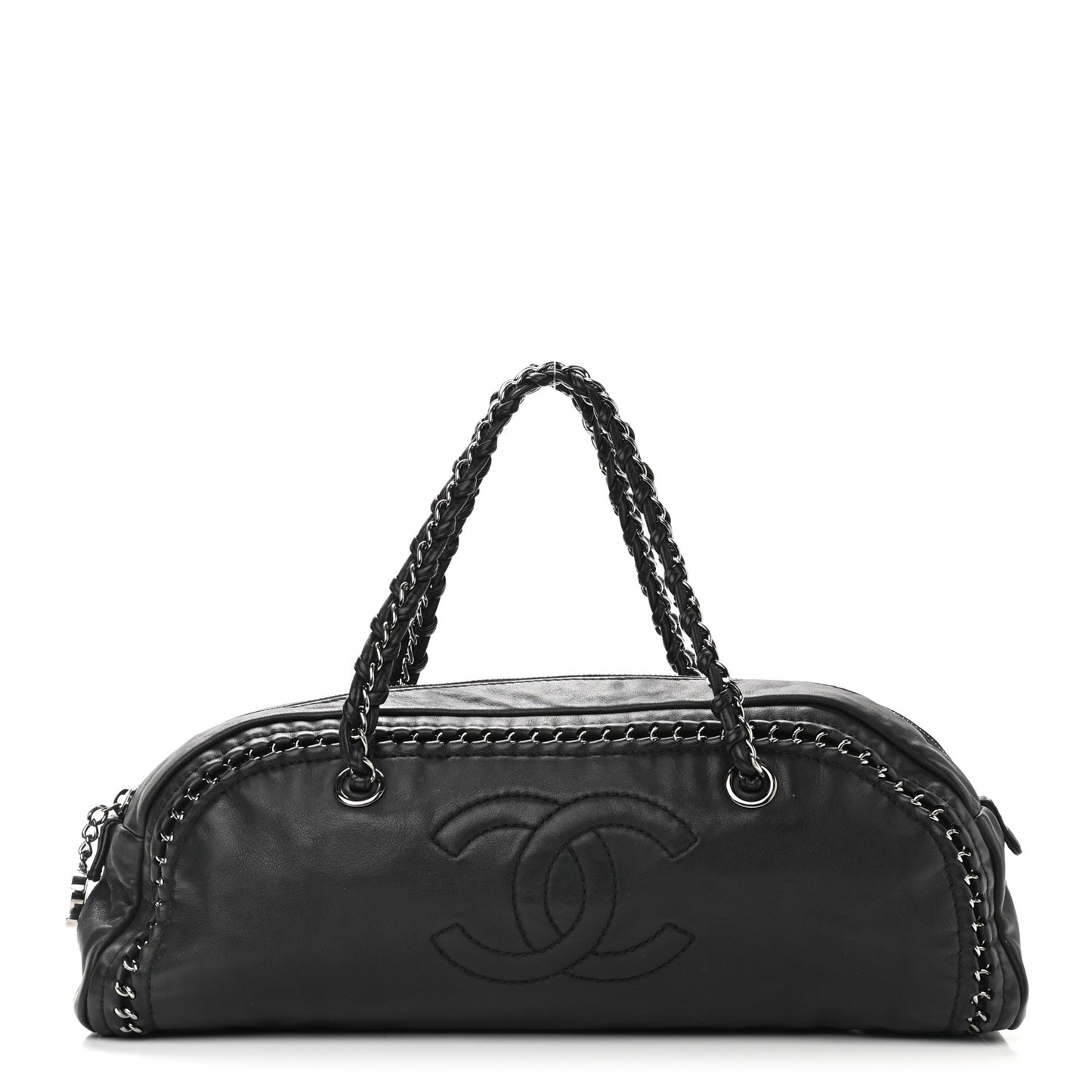 Smooth Calfskin Luxe Ligne Petit Bowler Black