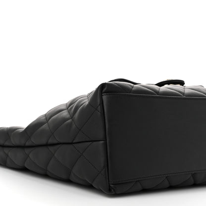 Chanel Calfskin Quilted Large Coco Mellow Hobo Black 9 of 10