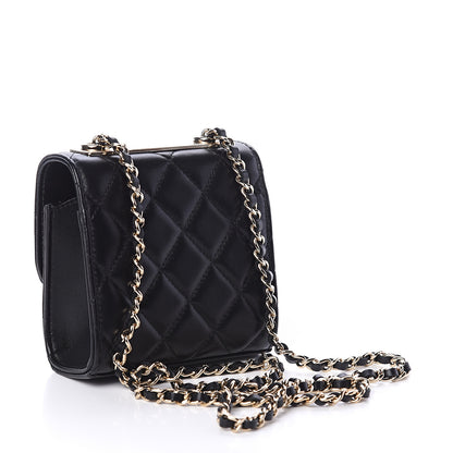 Chanel Lambskin Quilted Mini Trendy CC Chain Wallet Black 2 of 9