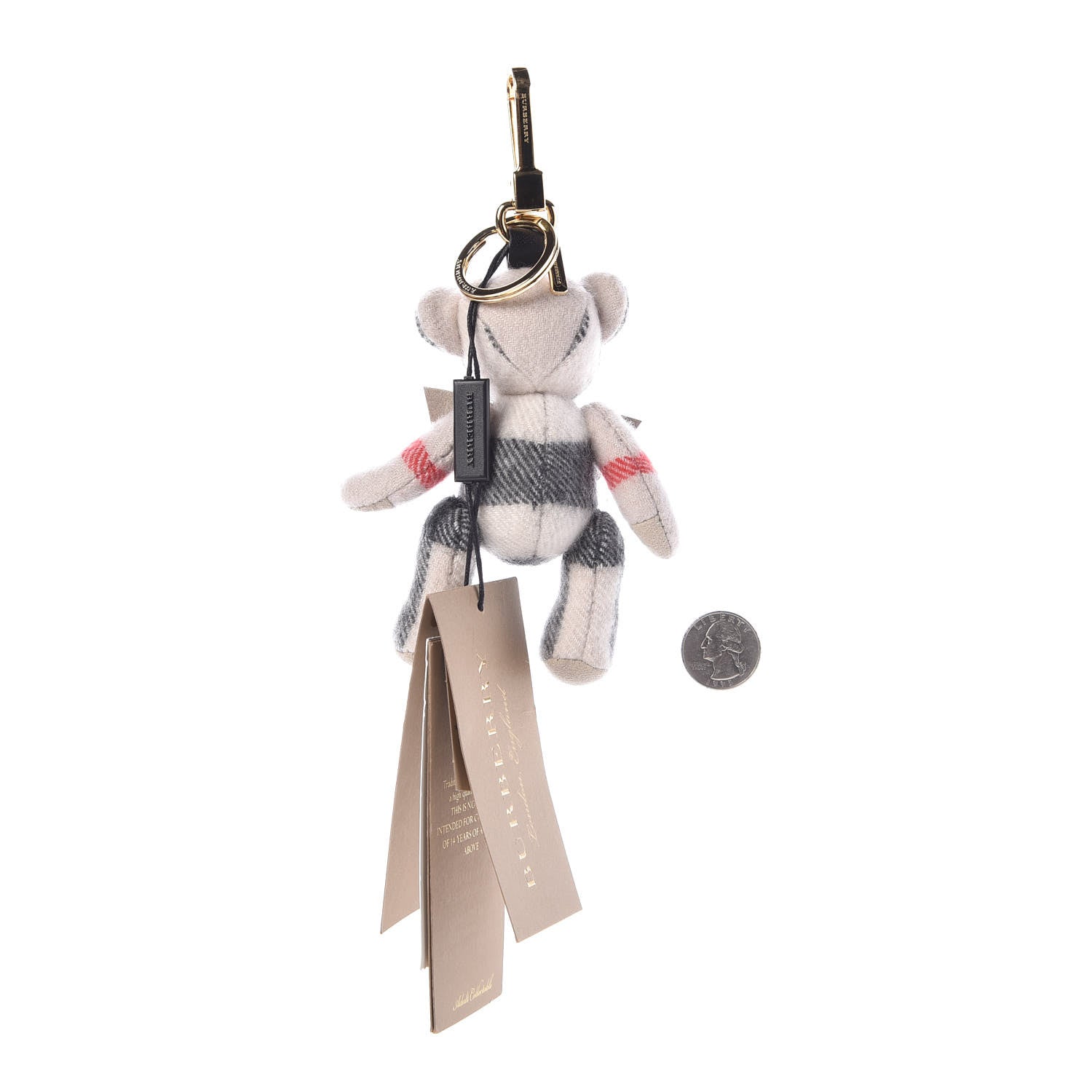 Burberry Cashmere House Check Thomas Bear Bag Charm Stone 2 of 2