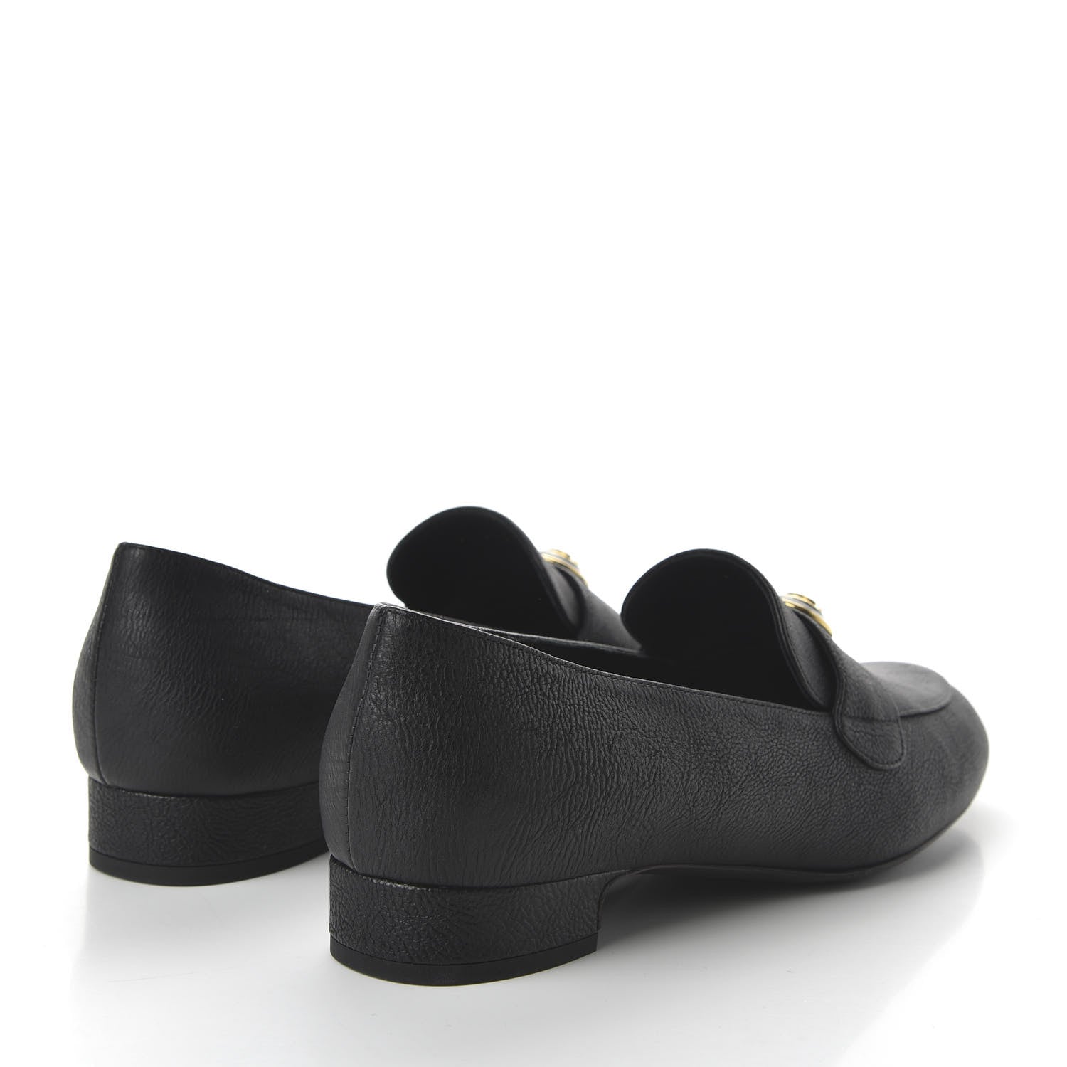 Chanel Calfskin CC Mocassin Loafers 38.5 Black 4 of 9