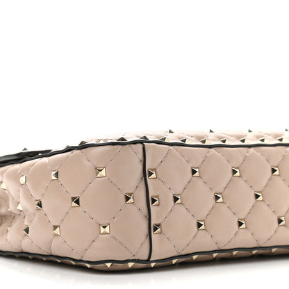 Valentino Garavani Nappa Medium Rockstud Spike Shoulder Bag Poudre 8 of 9