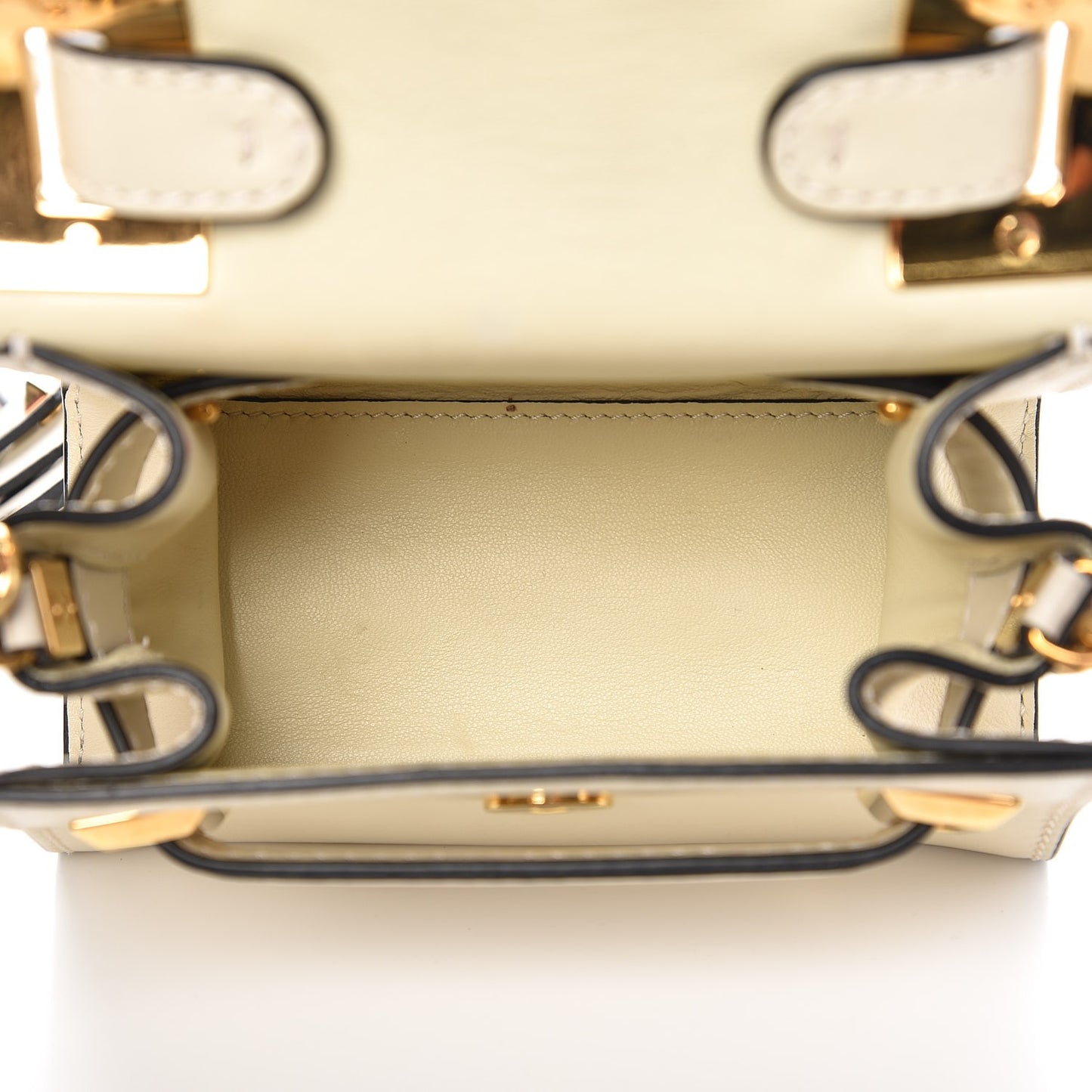 Vitello Mini My Rockstud Frame Bag Light Ivory
