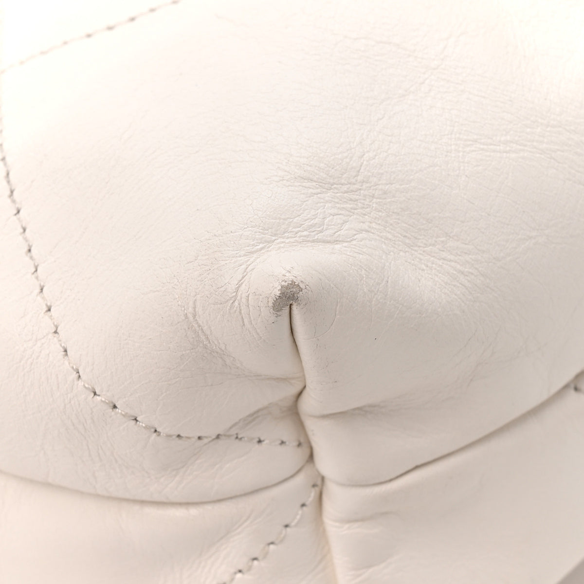 Shiny Calfskin Quilted Small Chanel 22 White