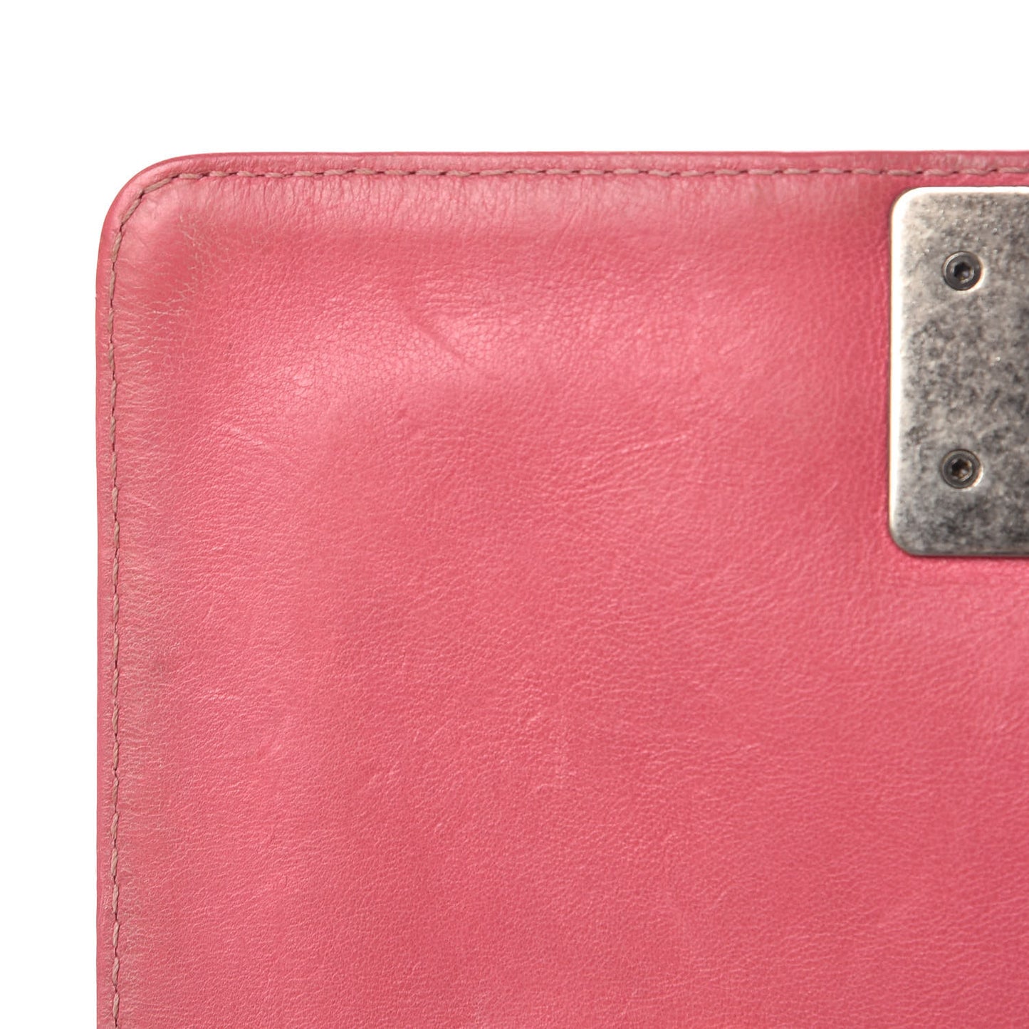 Calfskin Quilted Small Boy Flap Pink