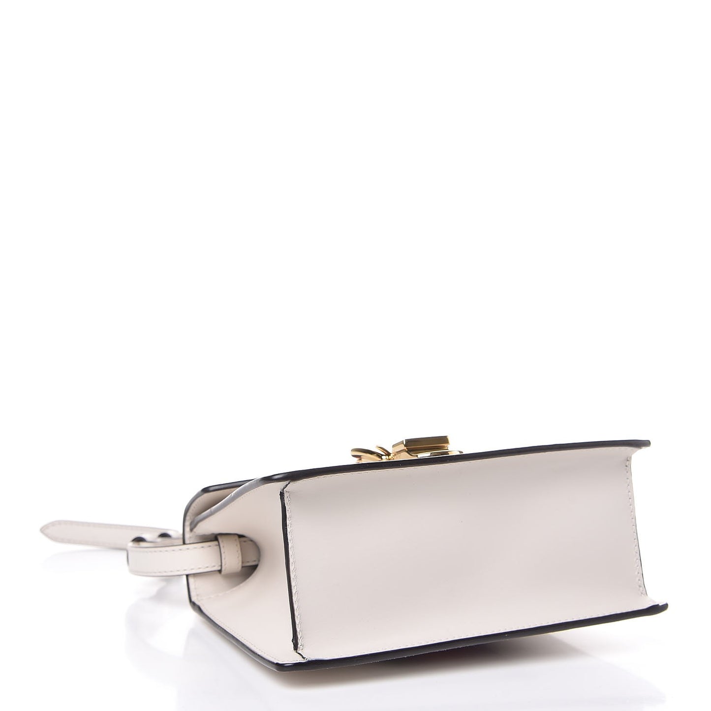 Calfskin Mini Sylvie Top Handle Bag White