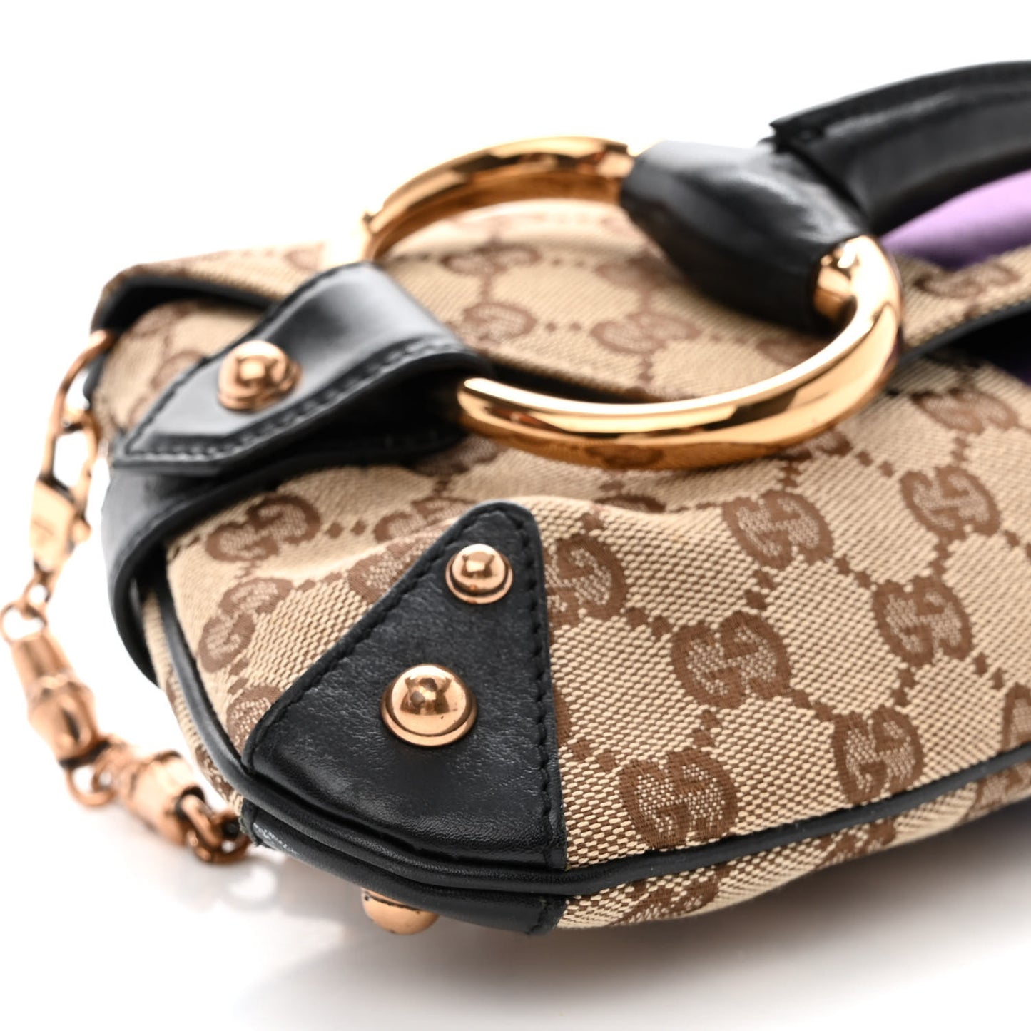 Tom Ford Monogram Horsebit Web Clutch Purple